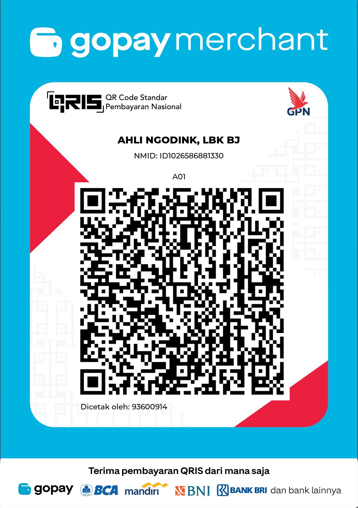 QRIS Support Developer – AHLI NGODINK